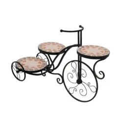 3er Blumenständer Aus Metall Als Dreirad - Mosaik Dreirad