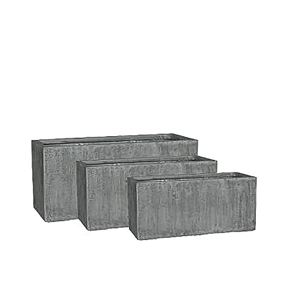 3er Set Pflanzkübel Aus Polystone - Beton Optik - Ostana 3 3er Set Pflanzkübel Aus Polystone - Beton Optik - Ostana