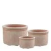 3er Set Pflanzkübel - Terrakotta - Rund - Atia