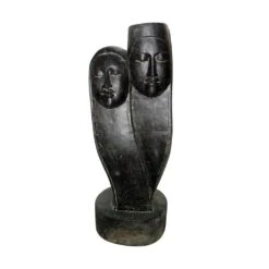 Abstraktes Paar Skulptur Aus Steinguss Für Die Gartengestaltung - Duobus