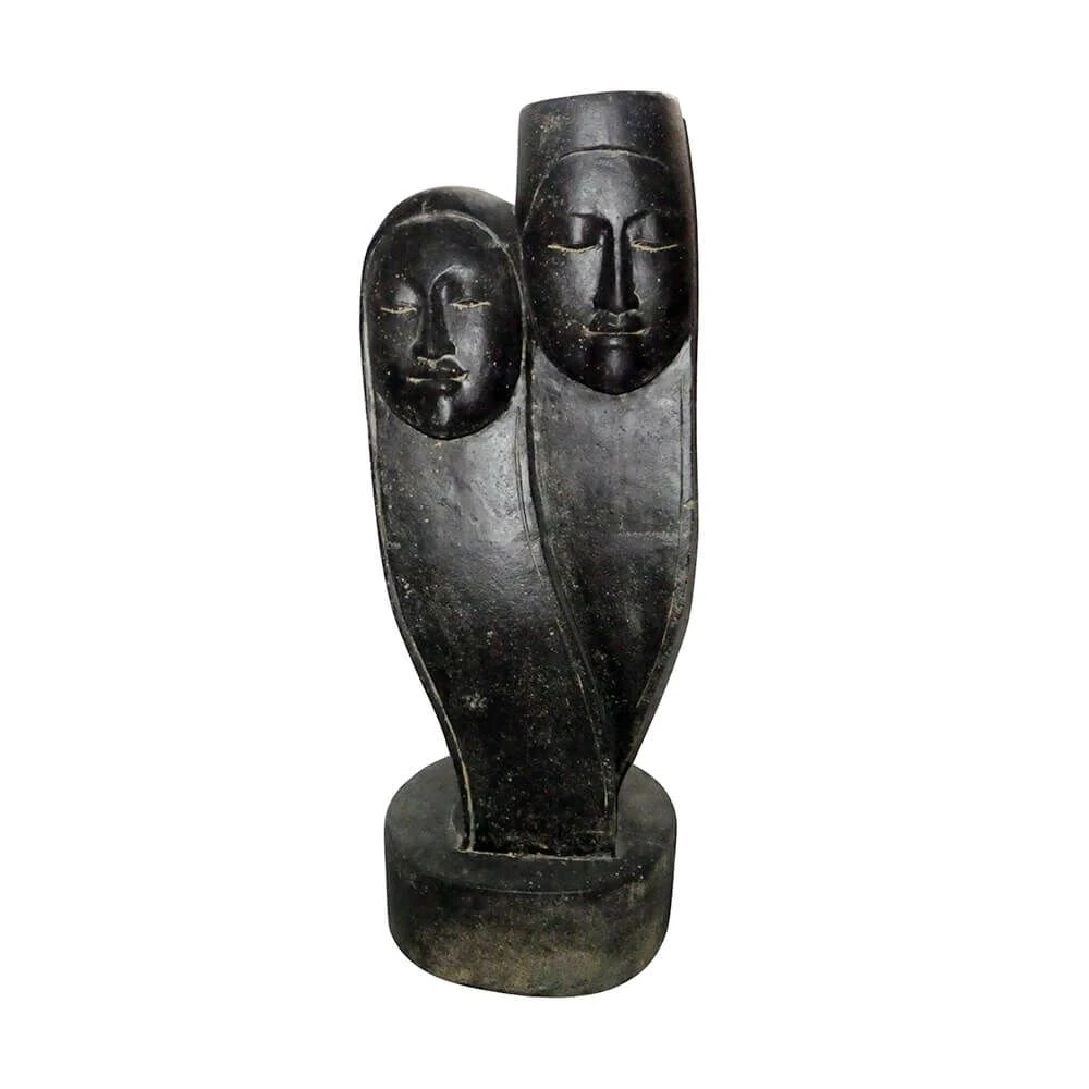 Abstraktes Paar Skulptur Aus Steinguss Für Die Gartengestaltung - Duobus 3 Abstraktes Paar Skulptur Aus Steinguss Für Die Gartengestaltung - Duobus