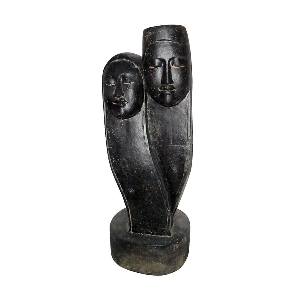 Abstraktes Paar Skulptur Aus Steinguss Für Die Gartengestaltung - Duobus 4 Abstraktes Paar Skulptur Aus Steinguss Für Die Gartengestaltung - Duobus – Bild 2