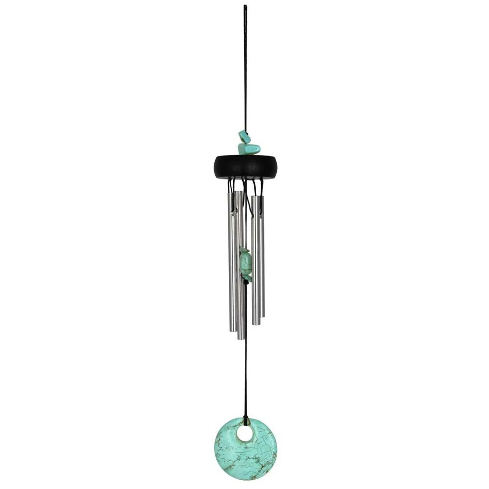 Aufhänge Windspiel Metall Woodstock Precious Stones Chimes - Türkis 3 Aufhänge Windspiel Metall Woodstock Precious Stones Chimes - Türkis