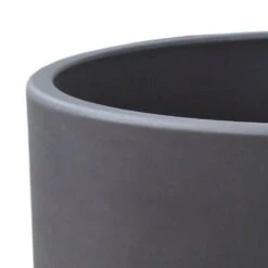Außen Pflanzgefäß Aus Steinzeug - Anthrazit - Rund - Frostfest - Rivus Niger -Günstiges Laub Tanz Geschäft aussen pflanzgefaess aus steinzeug anthrazit rund frostfest rivus niger2