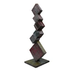 Außergewöhnliche Dekoskulptur Aus Recycelten Ölfässern Mit Sockel - Elie