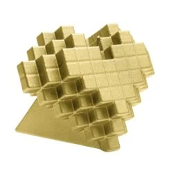 Besondere Herz Dekofigur - Vegane Kerze Im Pixel Design - Pixel Hearth