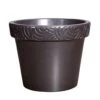 Blumenkübel Für Draußen Aus Steinzeug - Mit Verzierung - Anthrazit - Rund - Inka Nubes Niger -Günstiges Laub Tanz Geschäft blumenkuebel fuer draussen aus steinzeug mit verzierung anthrazit rund inka nubes niger