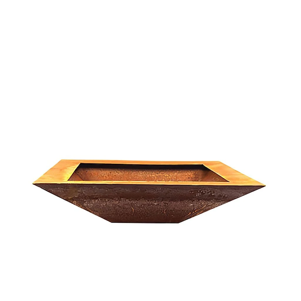 Deko Schale Aus Rost Metall Für Draußen - Eckig - Testa Creta 3 Deko Schale Aus Rost Metall Für Draußen - Eckig - Testa Creta