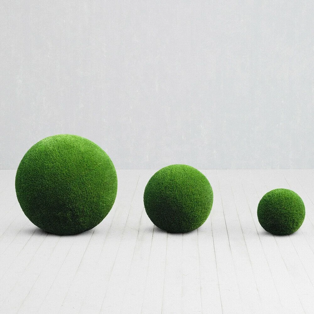 Drei Kugeln Aus GFK & Kunstrasen Als Schlichte Topiary Gartendeko - Kula Set 5 Drei Kugeln Aus GFK & Kunstrasen Als Schlichte Topiary Gartendeko - Kula Set – Bild 3