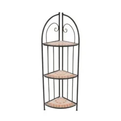 Eck Blumenständer Mit 3 Etagen - Mosaikmuster - Blumenständer Mosaik