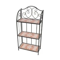 Günstiges Laub Tanz Geschäft 25 Eckiger Blumenständer Mit 3 Etagen - Mosaikmuster - Etagere Mosaik