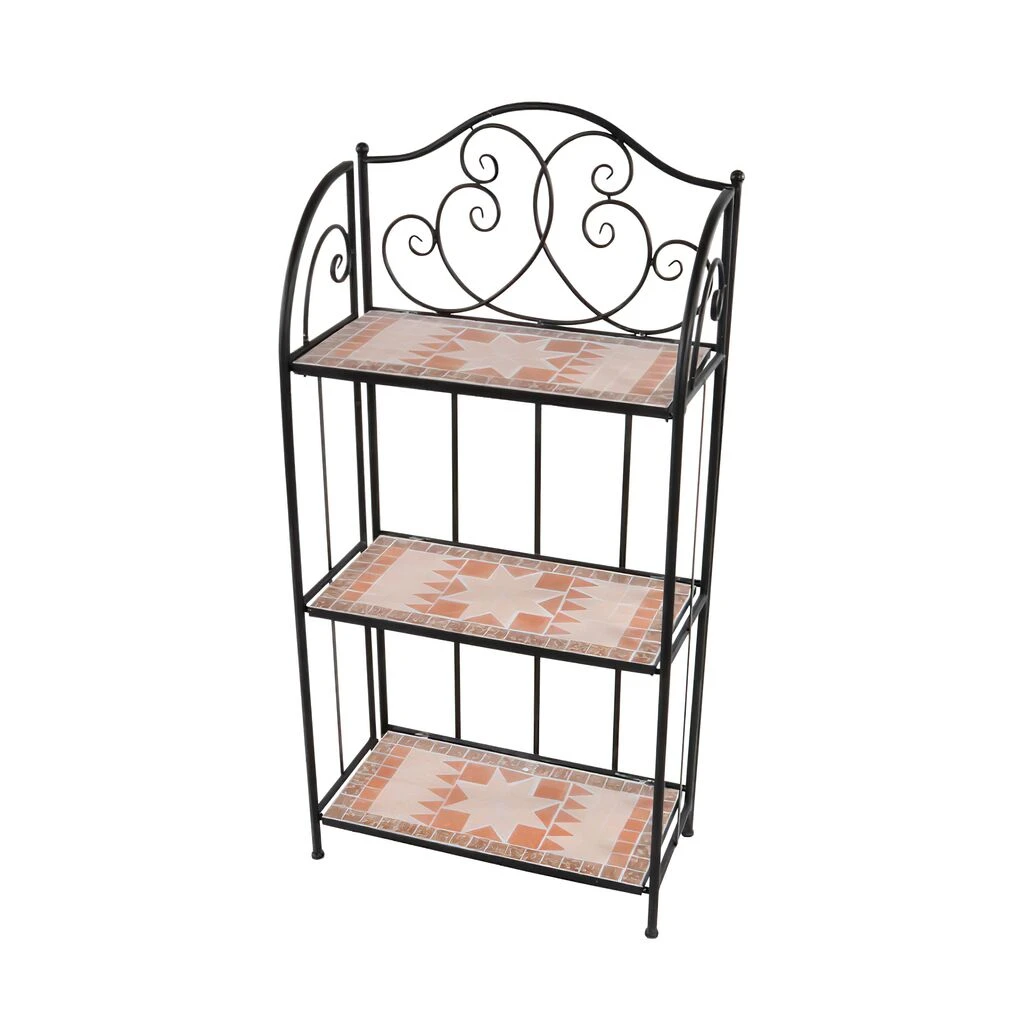 Eckiger Blumenständer Mit 3 Etagen - Mosaikmuster - Etagere Mosaik 3 Eckiger Blumenständer Mit 3 Etagen - Mosaikmuster - Etagere Mosaik