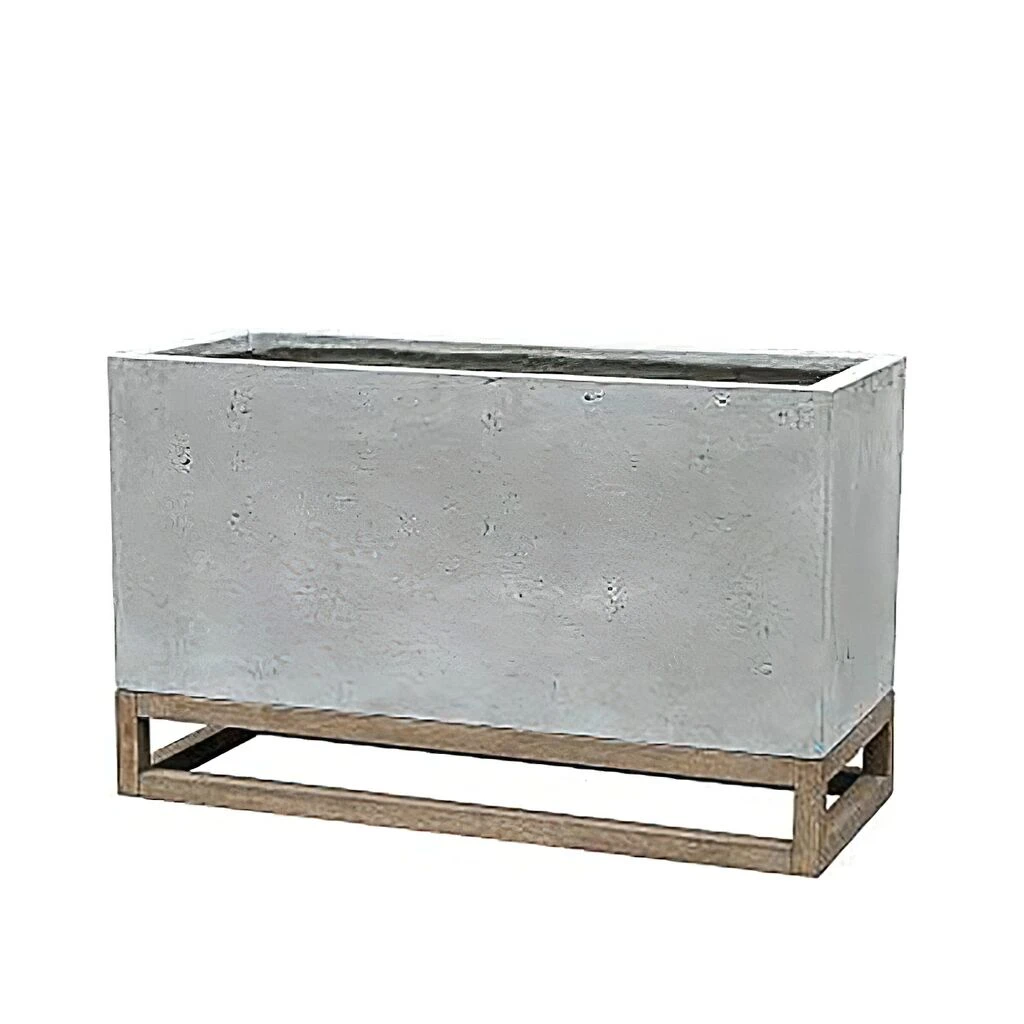 Eckiger Pflanzkasten Für Draußen - Modern - Glasfaser-Beton - Giove 3 Eckiger Pflanzkasten Für Draußen - Modern - Glasfaser-Beton - Giove