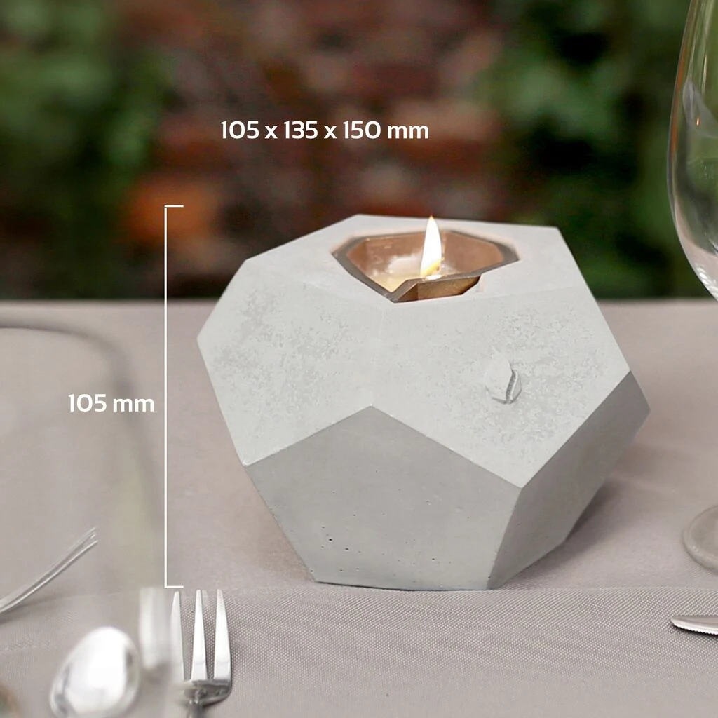 Eleganter Kerzenhalter Aus Architekturbeton Mit Kerze - Rayan 6 Eleganter Kerzenhalter Aus Architekturbeton Mit Kerze - Rayan – Bild 4