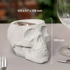 Farbiger Totenschädel Kerzenhalter Für Draußen - Johnio -Günstiges Laub Tanz Geschäft farbiger totenschaedel kerzenhalter fuer draussen johnio4