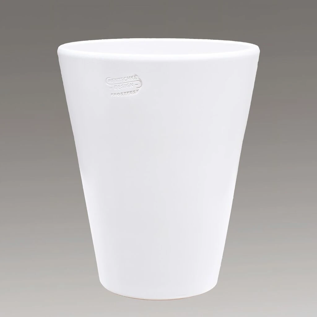 Garten Pflanzgefäß Aus Steinzeug - Weiß - Rund - Winterfest - Amphiro Blanc 3 Garten Pflanzgefäß Aus Steinzeug - Weiß - Rund - Winterfest - Amphiro Blanc