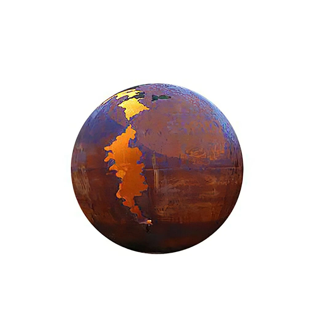 Gartendeko Kugel Aus Rost Metall Mit Riss - Pila Crack 3 Gartendeko Kugel Aus Rost Metall Mit Riss - Pila Crack