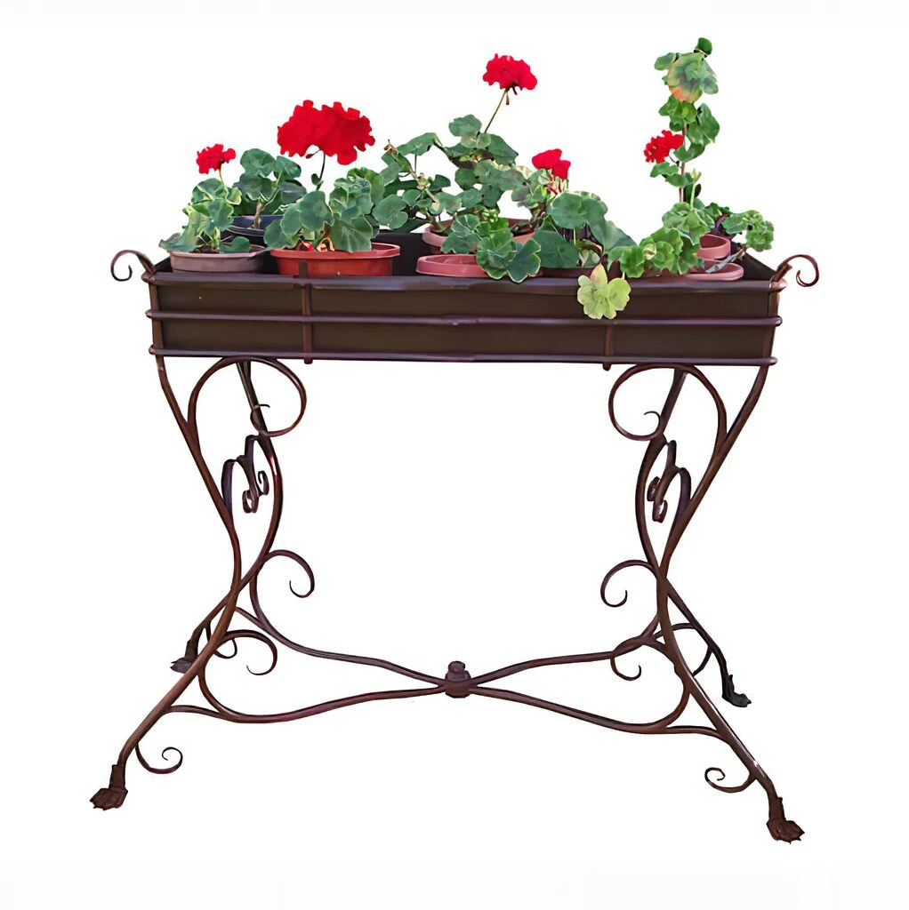 Großer Blumenständer Aus Schmiedeeisen Antik - Rousel 2 Großer Blumenständer Aus Schmiedeeisen Antik - Rousel