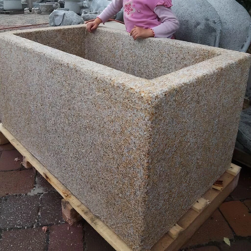 Großer Naturstein Pflanztrog - Kigali 4 Großer Naturstein Pflanztrog - Kigali – Bild 2