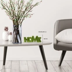 Grüne Dekokerze - Home Schild- Groß & Vegan - Home Light -Günstiges Laub Tanz Geschäft gruene dekokerze home schild gross vegan home light3