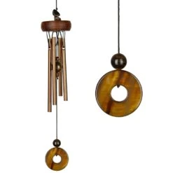 Hänge Windspiel Metall Woodstock Precious Stones Chimes - Tiger's Eye -Günstiges Laub Tanz Geschäft haenge windspiel metall woodstock precious stones chimes tigers eye3