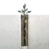 Hohe Wandskulptur Lebensbaum Aus Bronze Mit Grünen Blättern - Floreno