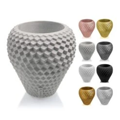 Klassischer Blumentopf Mit Modernem Muster Aus Beton - Mirono -Günstiges Laub Tanz Geschäft klassischer blumentopf mit modernem muster aus beton mirono4