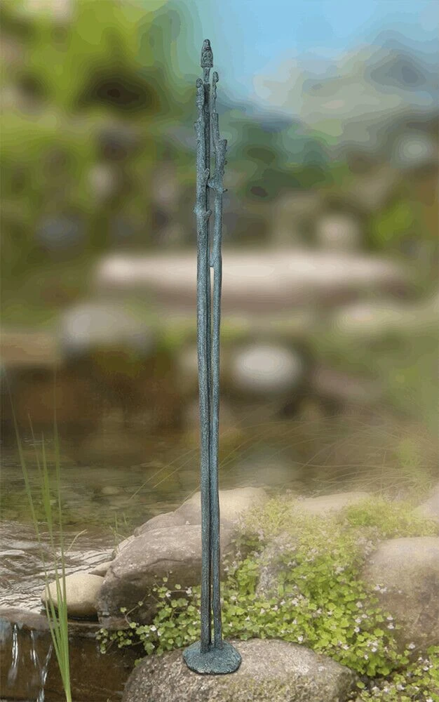 Limitierte Bronzeplastik - 3 Statuen Auf Säulen - Garten 4 Limitierte Bronzeplastik - 3 Statuen Auf Säulen - Garten – Bild 2