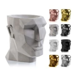Mann Kopf Blumentopf Aus Beton - Modern - Apollo Design - Moholy -Günstiges Laub Tanz Geschäft mann kopf blumentopf aus beton modern apollo design moholy4