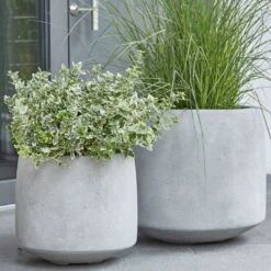 Moderne Pflanzkübel Im 2er Set - Glasfaser-Beton - Pretoro
