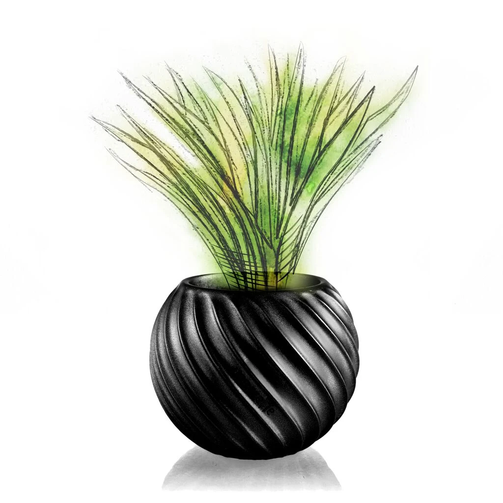 Moderner Übertopf Für Blumen Mit Wellenmuster - Kihilo 3 Moderner Übertopf Für Blumen Mit Wellenmuster - Kihilo