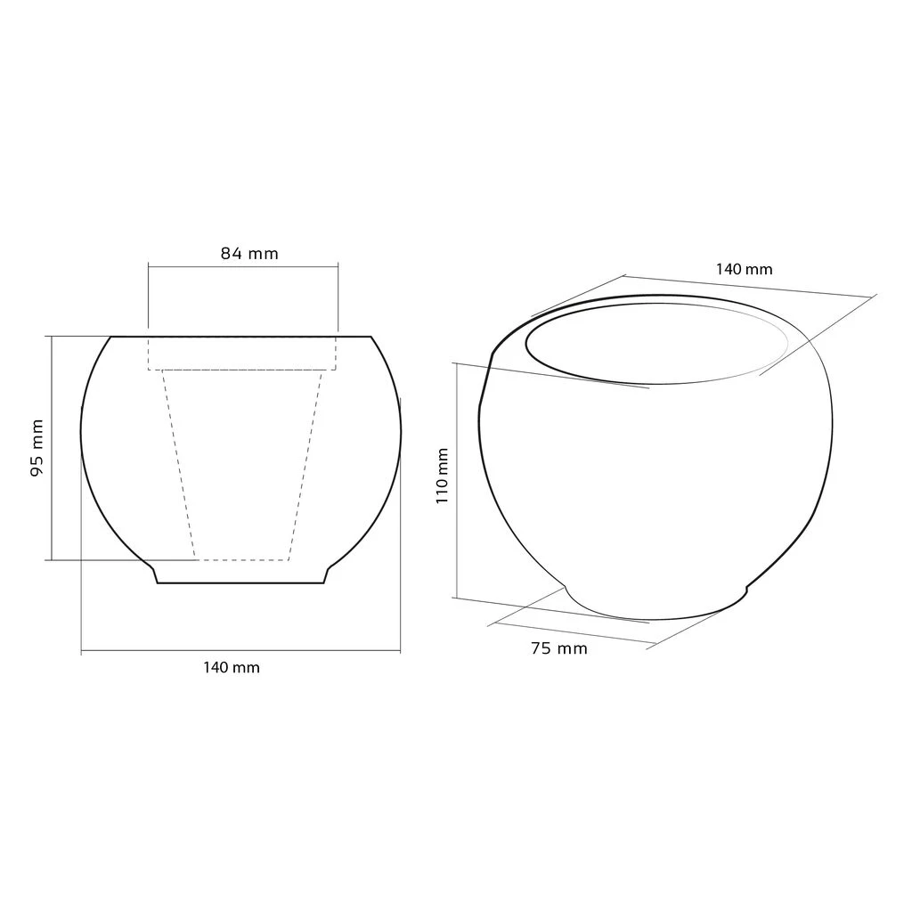 Moderner Übertopf Für Blumen Mit Wellenmuster - Kihilo 4 Moderner Übertopf Für Blumen Mit Wellenmuster - Kihilo – Bild 2