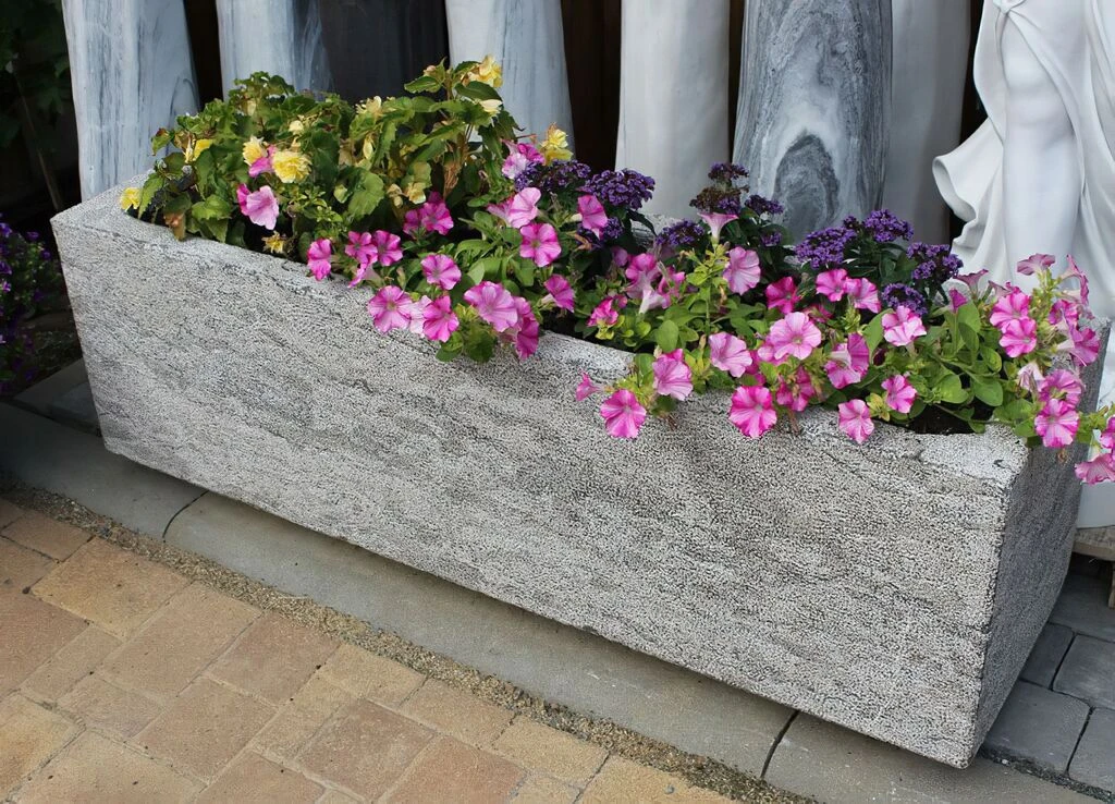 Naturstein Pflanztrog Handarbeit - Bukoba 5 Naturstein Pflanztrog Handarbeit - Bukoba – Bild 3