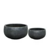 Outdoor Pflanzschale 2er Set - Keramik - Anthrazit Matt - Netaro -Günstiges Laub Tanz Geschäft outdoor pflanzschale 2er set keramik anthrazit matt netaro