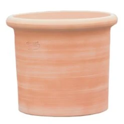 Outdoor Übertopf Aus Steinzeug - Winterfest - Terrakotta Rund - Niobe Terra Henna