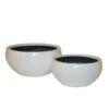 Pflanzschale Aus Polystone - 2er Set - Weiß Glänzend - Norcia -Günstiges Laub Tanz Geschäft pflanzschale aus polystone 2er set weiss glaenzend norcia