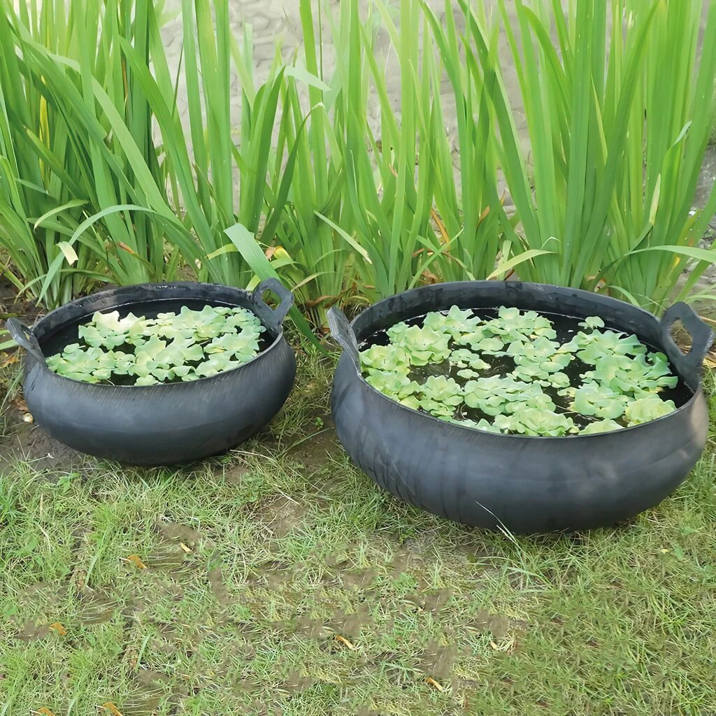 Pflanzschale Mit Griffen Aus Recycelten LKW Reifen - Kalea 3 Pflanzschale Mit Griffen Aus Recycelten LKW Reifen - Kalea – Bild 2