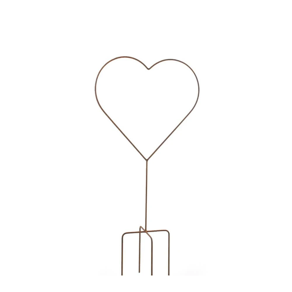 Rankhilfe In Herzform Aus Metall - Rost - Cor Meum 3 Rankhilfe In Herzform Aus Metall - Rost - Cor Meum