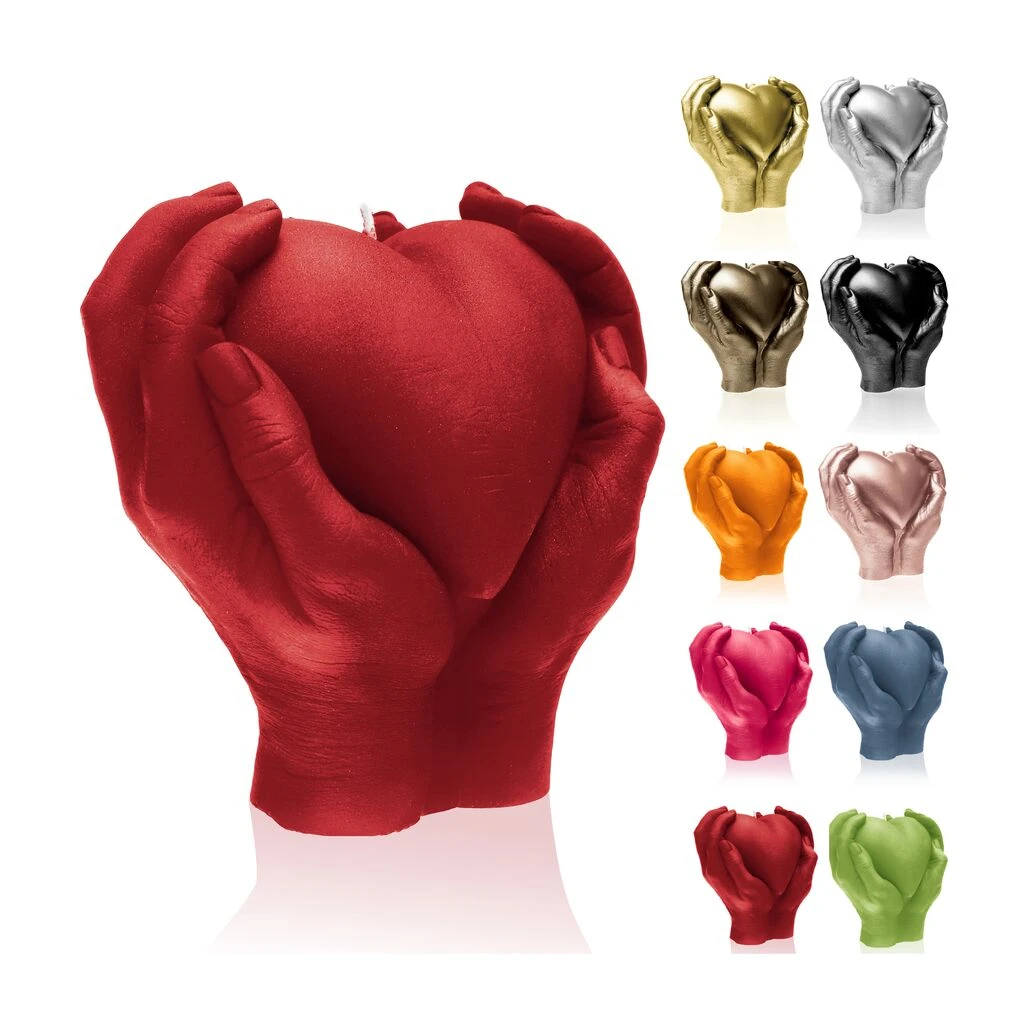 Romantische Kerze - Herz In Den Händen Haltend - Vegan - Hearth In Hands 4 Romantische Kerze - Herz In Den Händen Haltend - Vegan - Hearth In Hands – Bild 2