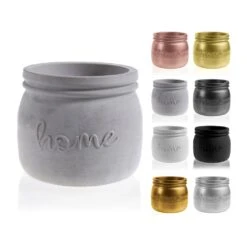 Runder Home-Blumentopf Aus Beton Im Klassischen Design - Mondrin -Günstiges Laub Tanz Geschäft runder home blumentopf aus beton im klassischen design mondrin4