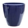 Rundes Pflanzgefäß In Blau - Modern - Steinzeug Frostsicher - Akaste Azur -Günstiges Laub Tanz Geschäft rundes pflanzgefaess in blau modern steinzeug frostsicher akaste azur