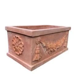 Terrakotta Pflanzkübel Mit Blumen Muster - Zoppo -Günstiges Laub Tanz Geschäft terrakotta pflanzkuebel mit blumen muster zoppo4