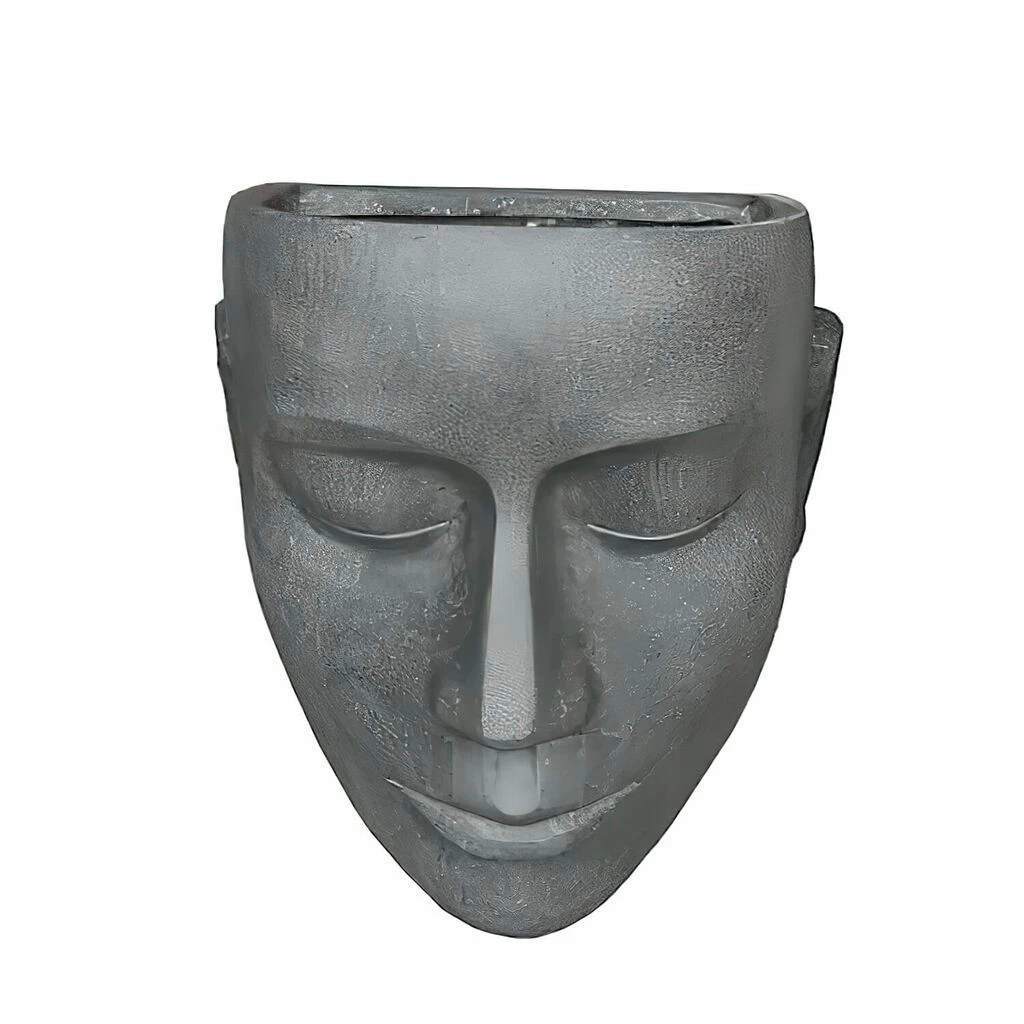 Wandampel Pflanzgefäß Als Kopf - Polystone Grau - Akani 2 Wandampel Pflanzgefäß Als Kopf - Polystone Grau - Akani