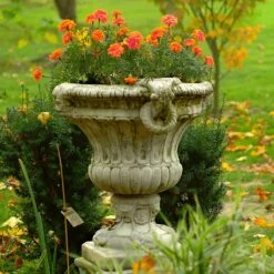 Günstiges Laub Tanz Geschäft 11 Wetterbeständige Steinguss Pflanzvase Im Römischen Stil - Eudocia