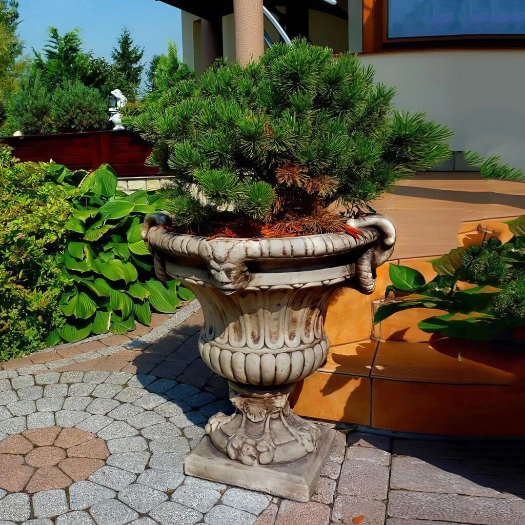 Wetterbeständige Steinguss Pflanzvase Im Römischen Stil - Eudocia 4 Wetterbeständige Steinguss Pflanzvase Im Römischen Stil - Eudocia – Bild 2