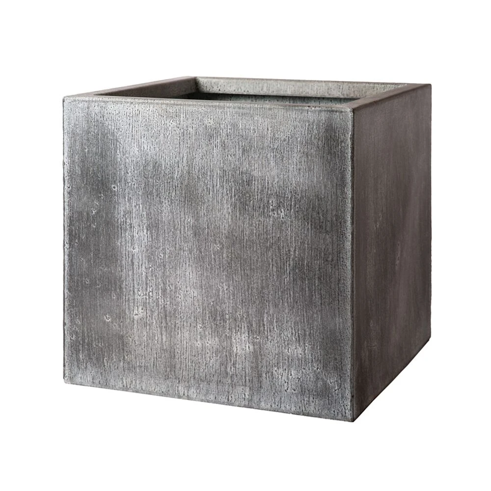 Wetterfestes Kubus Pflanzgefäß In Grau Oder Rost - Geramona 3 Wetterfestes Kubus Pflanzgefäß In Grau Oder Rost - Geramona