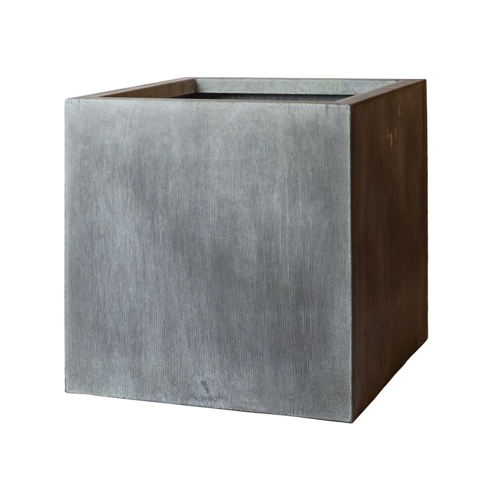 Wetterfestes Kubus Pflanzgefäß In Grau Oder Rost - Geramona 4 Wetterfestes Kubus Pflanzgefäß In Grau Oder Rost - Geramona – Bild 2