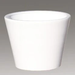 Günstiges Laub Tanz Geschäft 5 XXL Blumenkübel Für Draußen - Weiß - Steinzeug Frostsicher - Rund - Votum Blanc