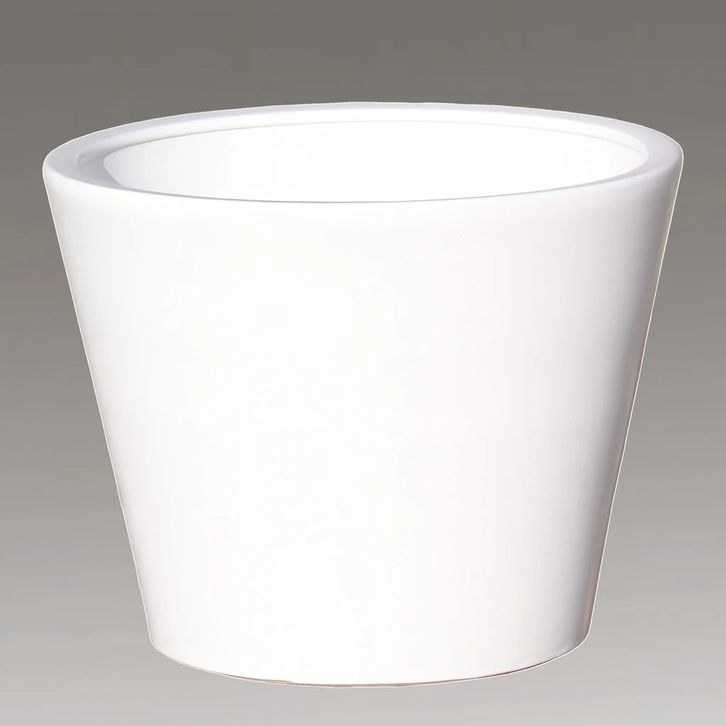 XXL Blumenkübel Für Draußen - Weiß - Steinzeug Frostsicher - Rund - Votum Blanc 3 XXL Blumenkübel Für Draußen - Weiß - Steinzeug Frostsicher - Rund - Votum Blanc