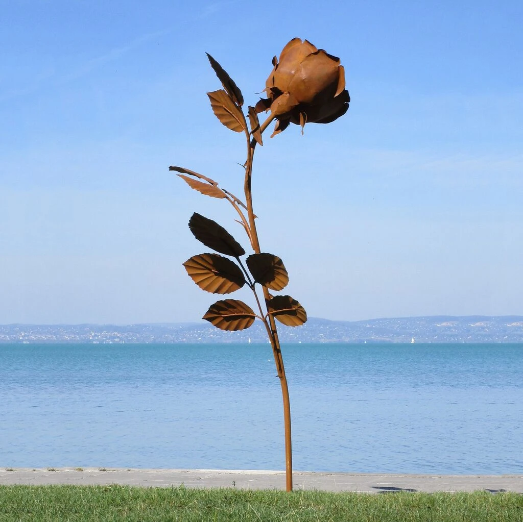 XXL Gartenrose Aus Stahl Mit Details Aus Handarbeit - Rosera 7 XXL Gartenrose Aus Stahl Mit Details Aus Handarbeit - Rosera – Bild 5